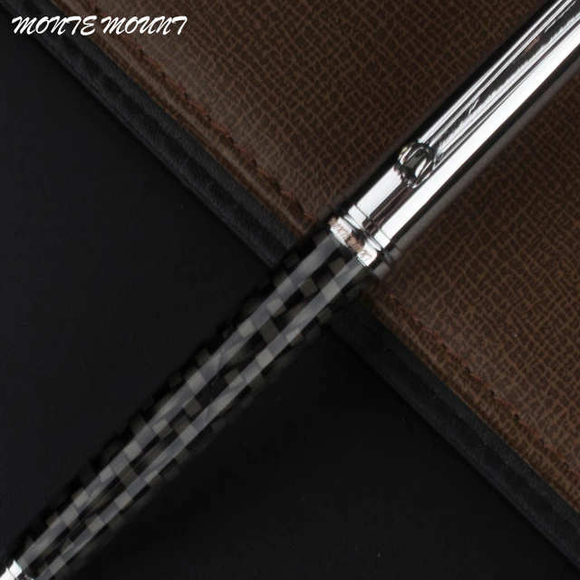 monte mount high quality fiber roller ball pen pearl cap stationery