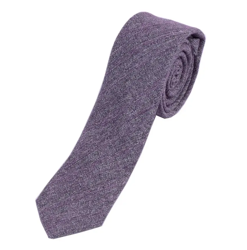 GUSLESON Твердые Хлопок Тонкий галстук мода 6 см галстуки для мужчин свадьба галстук тощий полосатые Corbatas партия Gravatas шеи галстук - Цвет: 18