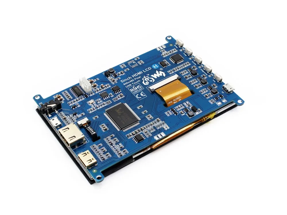 Waveshare 5 дюймовый HDMI LCD (H) емкостный сенсорный экран 800*480 IPS для Raspberry Pi BB Black Banana и т. д.