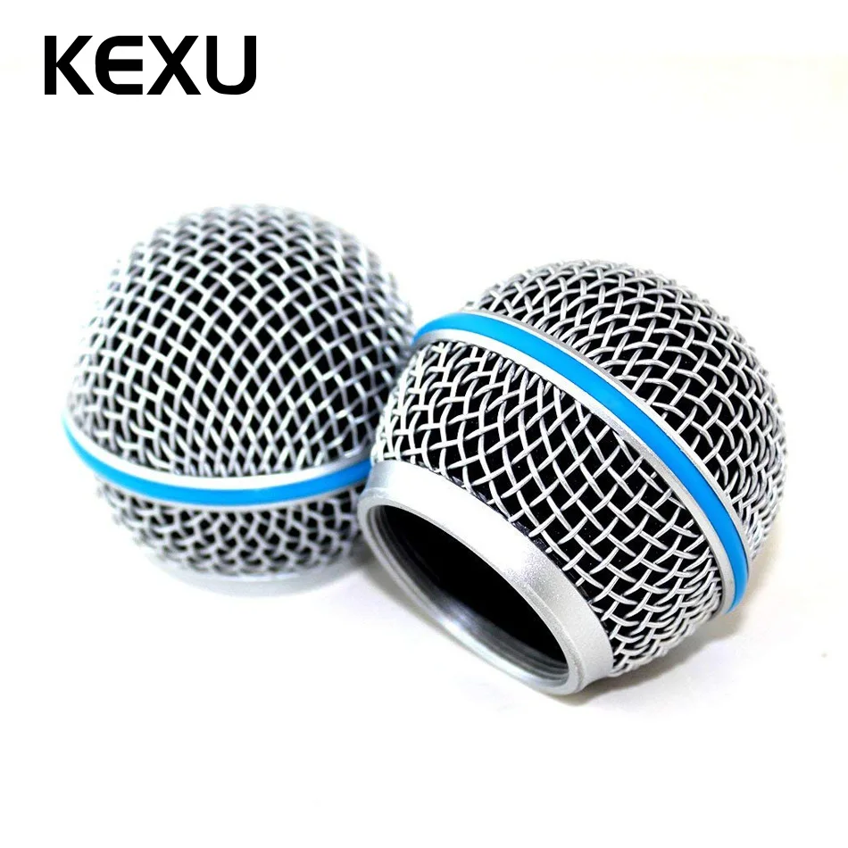 Buy Blue Steel Mesh Microphone Grill Head for Shure