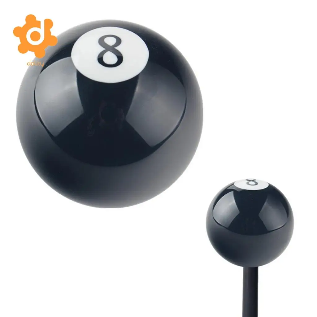 M12*1.25MM Black 8 Billiard Manual Gear Shift Knob with M10*1.5 Nut Insert