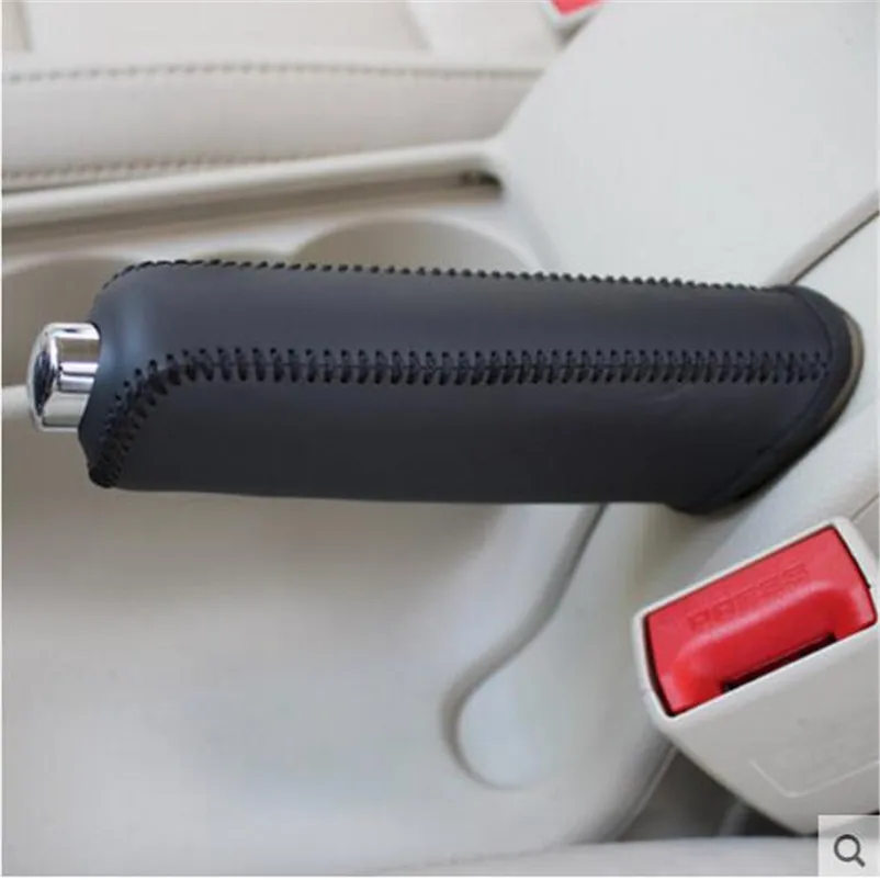 

Car Hand-Sewing Handbrake Stick Genuine Leather Sheath Cover for Skoda Octavia Superb Fabia Yeti Roomster Combi,Car accessories