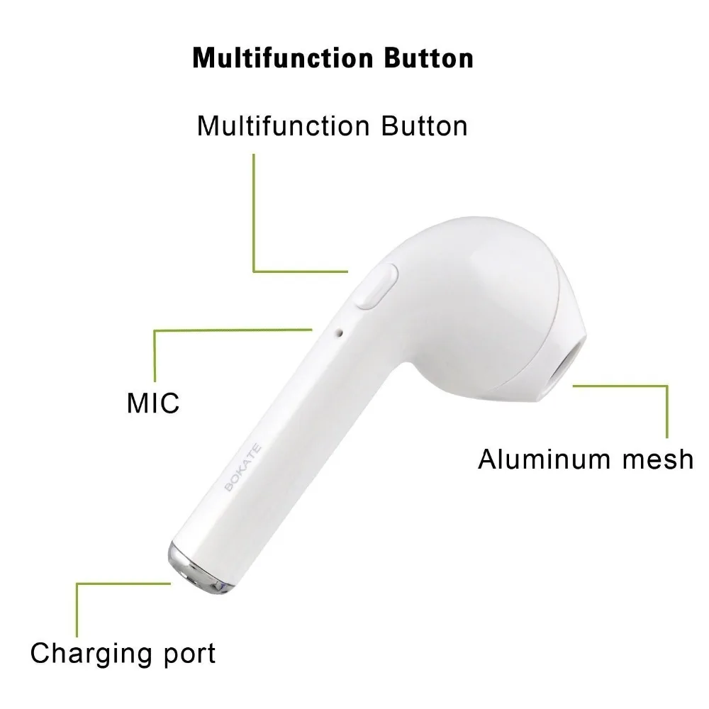 I7s TWS беспроводные Bluetooth наушники, стерео наушники-вкладыши, гарнитура с зарядным устройством, микрофон для Iphone, huawei, Xiaomi, всех смартфонов