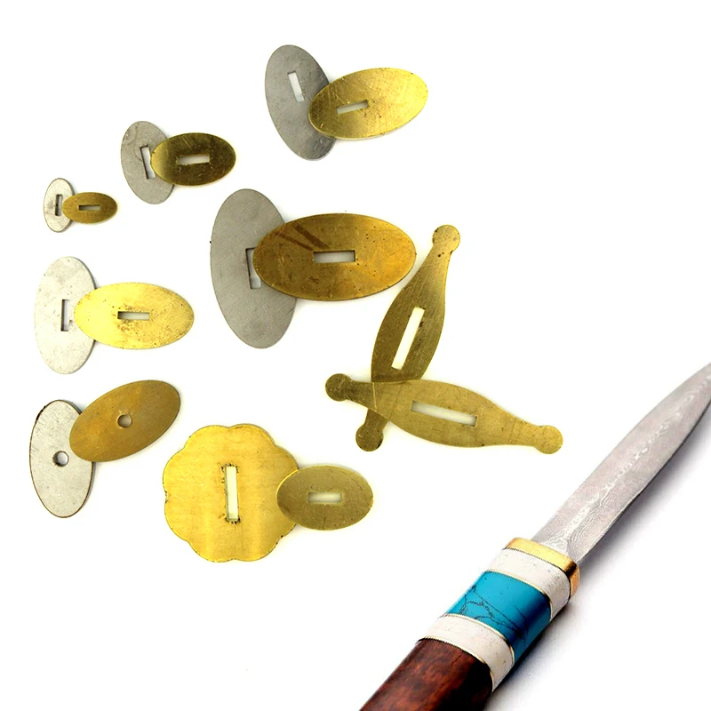 1 шт. защита для ножей латунь/нержавеющая сталь на заказ для изготовления ножей ручка валик DIY ручка для ножа Защита 9 видов DIY запчасти