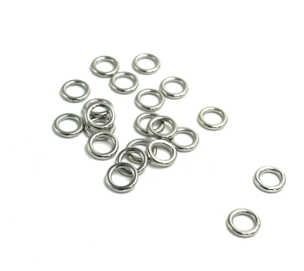 100pcs/lot silver plastic rings 6mm inner for adjustable buckle and bra