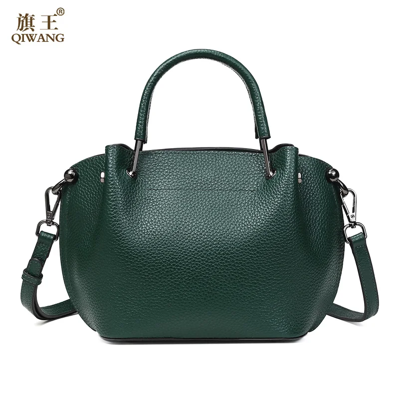 Qiwang Latest Women Genuine Leather Shoulder Bag Fashion Lady Hobo Handbag Casual Hobo Messenger Crossbody Top-handle Bags