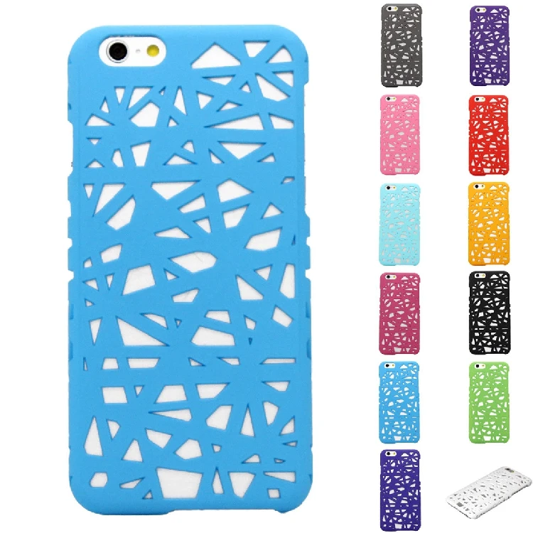 Case for iPhone 4s/5s/6/6plus PC heat dissipation shell scrub breathable hollow nest mobile phone shell