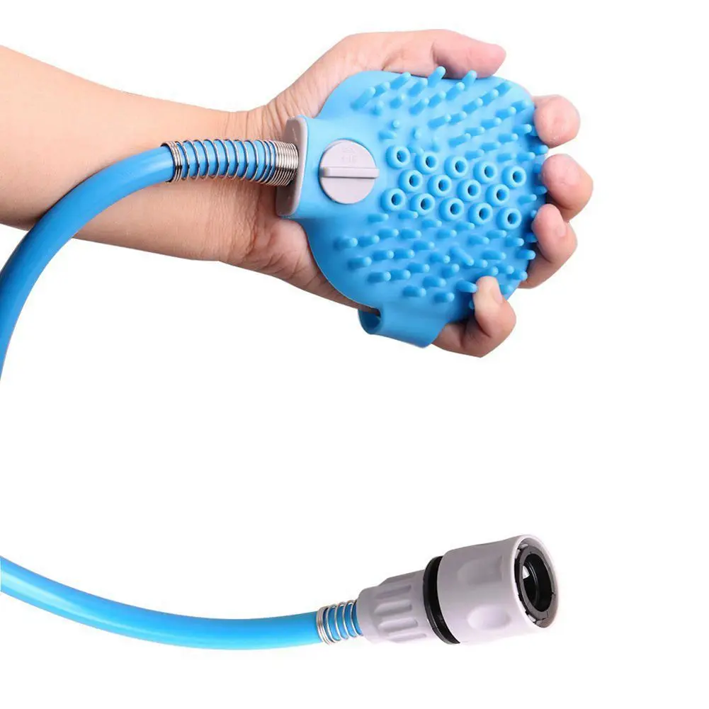 

HOT-Pet Bathing Tool Comfortable Massager Shower Tool Cleaning Washing Bath Sprayers Palm-Sized Dog Scrubber Sprayer Hand Mass