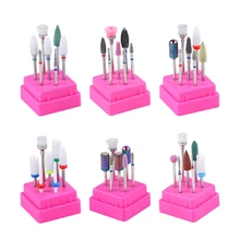 Профессиональный набор сверл для ногтей 7 шт. синий цвет карбида вольфрама пилка для акриловых ногтей сверло маникюр педикюр