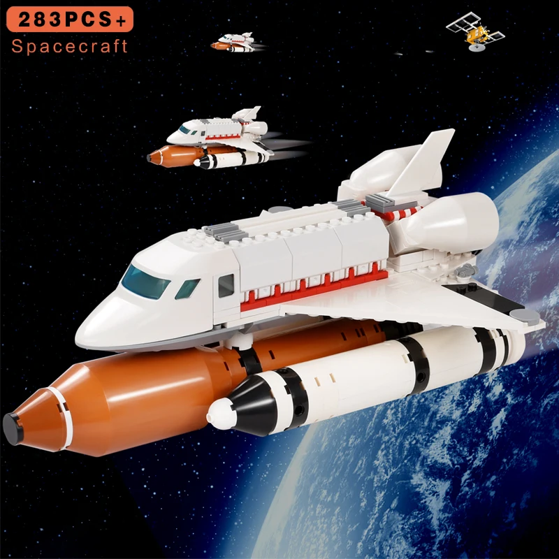 

283pcs Space Aircraft Action Astronaut Figure Building Block Toys Compatible Legoed Technic Ship Educational Toy For Children