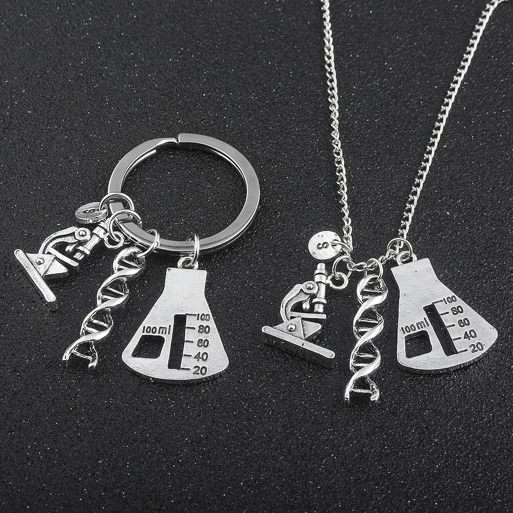 

8STYLE New fashion Toothbrush Toothpaste Teeth gold Necklace pendant keyring Men and Women Coffee machine microscope DHA Jewelry