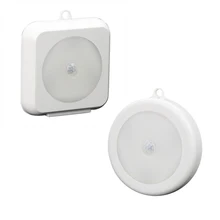 Мини светодиодный светильник для шкафа PIR датчик движения квадратный или круглый батарейный ночник для лестницы, шкафа, гардероба