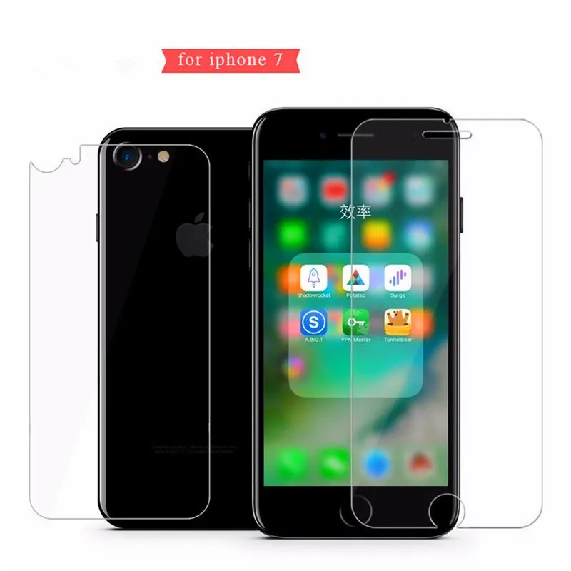 Переднее и заднее 2X Закаленное стекло для iPhone X 8 7 6 6S Plus Защита экрана 4 4S 5 5s SE