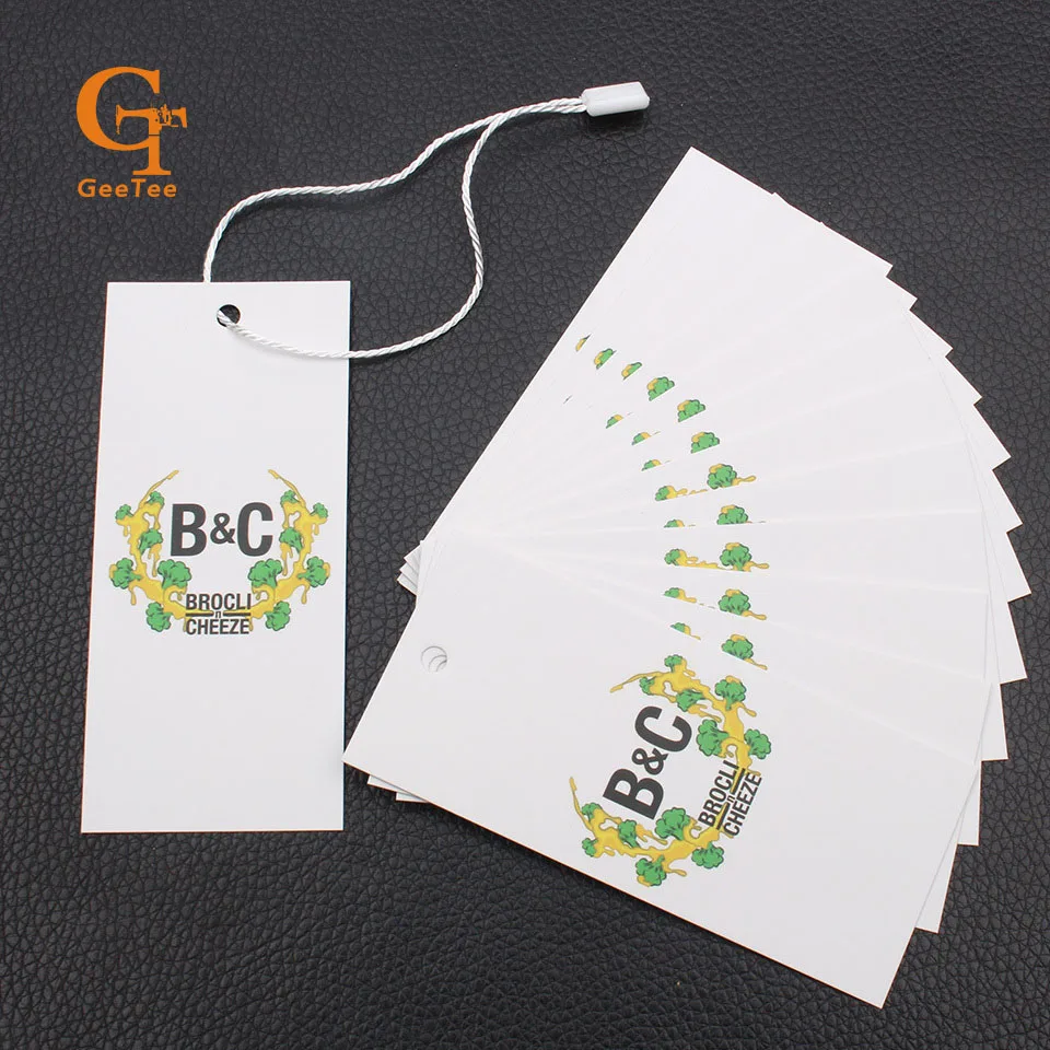 customized paper hang tag/clothing swing tag labels/garment bag