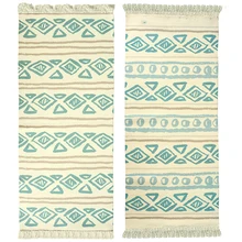 Ковер с бахромой хлопок ручной работы области ковры Boho полосатый для спальня гостиная удобные супер мягкие ручной коврики