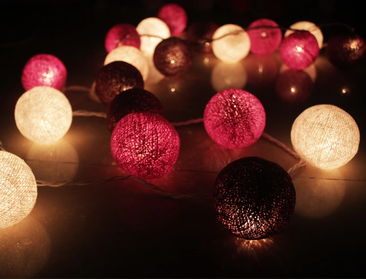 Стороны линии креативного освещения Таиланд Стиль мяч лампа ночник для отдыха и вечеринок номер украшения Фонари строки