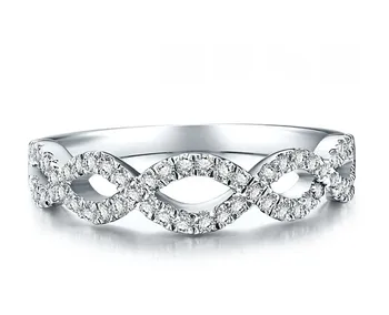 

Pure 18K 750 White Gold Solitaire Wedding Ring AU750 Elegant simulate Diamond Ring Wedding Jewelry Korean Fashion Jewelry