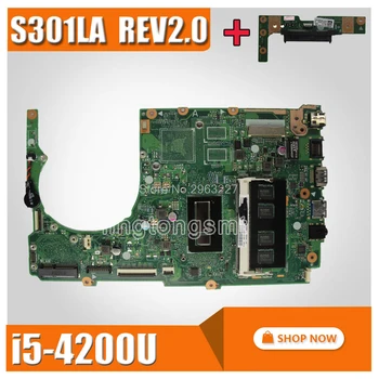

send board+S301LA Motherboard REV2.0 I5-4200U For Asus Q301LP Q301L S301L Laptop motherboard S301LA Mainboard S301LA Motherboard