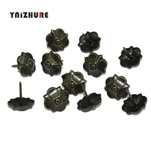 20*23mm 50Pcs מטריית בציר ארבעה עלים תלתן ציפורניים דקורטיבי נעצים הרבעה עץ תיבת מקרה ריהוט ציפורני נעץ(China)