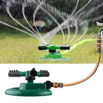 

Lawn Sprinkler Water Sprinkler Green ABS+PP Trident Sprayer Plastic Nozzle Rotated 360° Irrigation System Practical Durable