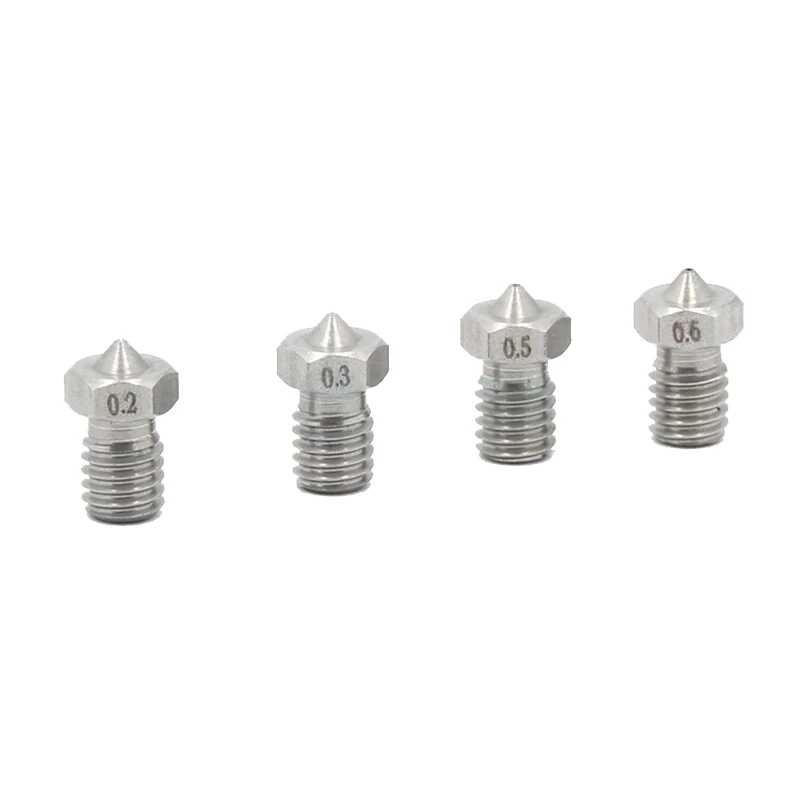 E3D stainless steel nozzle V5 V6 Nozzle 0.2mm 0.3mm 0.5mm 0.4mm 0.6mm 0.8 Threaded M6 3D Printer Parts 1.75mm 3.0mm Filament