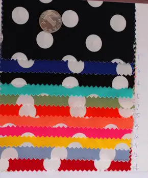 

wind restoring ancient ways is diy craft cloth fabric Multicolor big white dots Twill satin fabric dress cloth