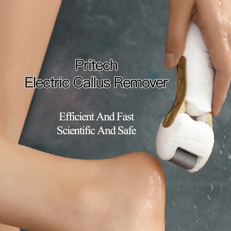 Pritech Электрический мозолей Remover перезаряжаемые педикюр машина ног файла замена ролик удаление омертвевшей кожи Уход за ногами инструмент