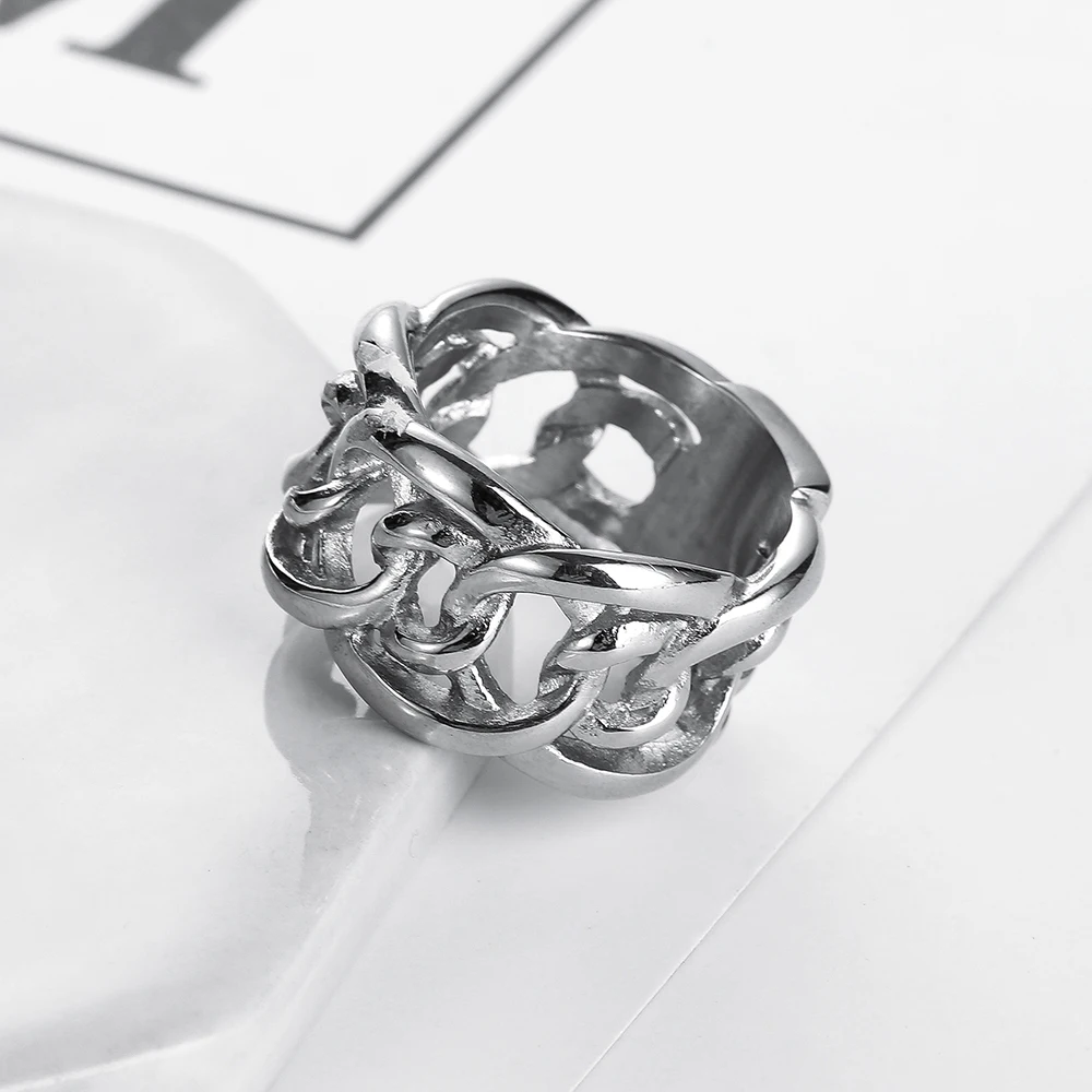 316L нержавеющая сталь ручной работы унисекс талисманы Байкер кольцо панк Европейский стиль мужские цепи Будда кольца женские ювелирные изделия