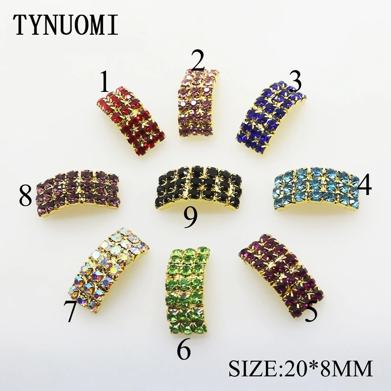 10 pieces / lot20 * 8MM Metal Rhinestone Button Clothing Sewing Accessories DIY Wedding Decoration Embellishment Buckle | Дом и сад