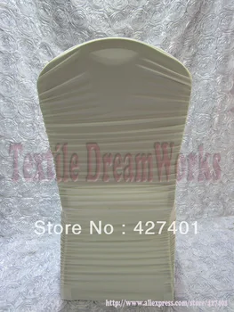 

Hot Sale Ivory Ruffle Lycra Chair Covers For Wedding Decoration & Party