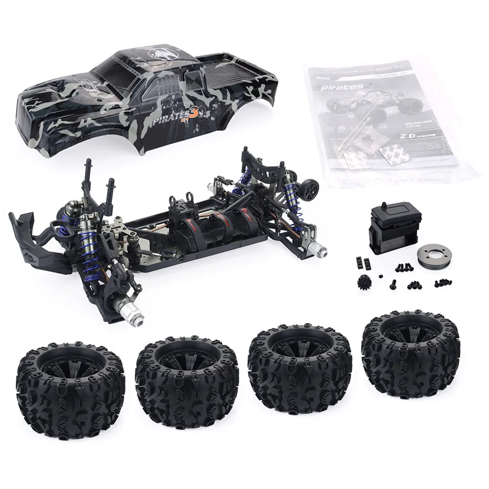 1/8 ZD гоночный MT8 пират 3 RC монстр грузовик автомобиль регулируемый амортизатор 4