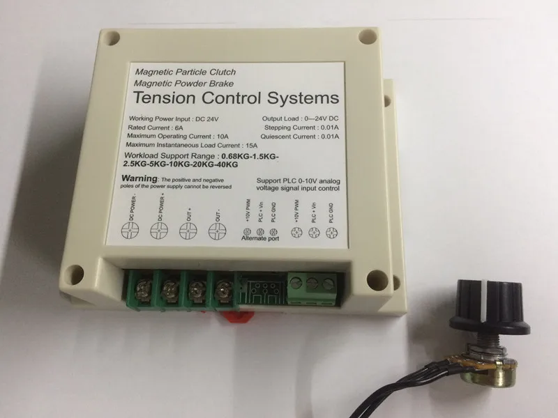 Магнитная Порошковая муфта Магнитная Порошковая тормозная система контроля натяжения 24VDC Номинальная 6A поддержка PLC 0-10 в