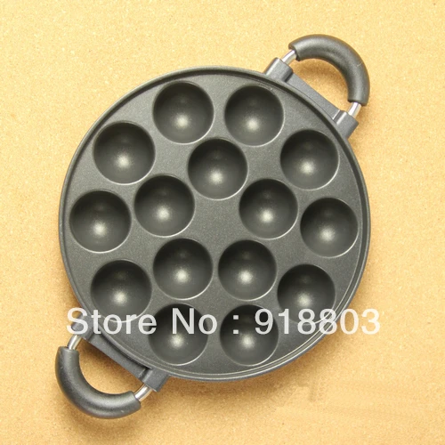 Fichiouy 25-hole Mini Dutch Pancake Pan Iron Mold Plate Replacement Mold  Template for Business Family Black 