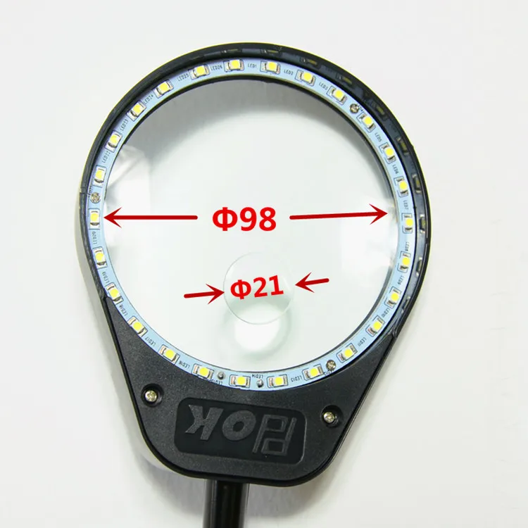 168 мм стол 3X 10X мульти увеличительное стекло с 26 шт. светодиодный светильник Лупа для чтения часы PCB Ремонт лупа