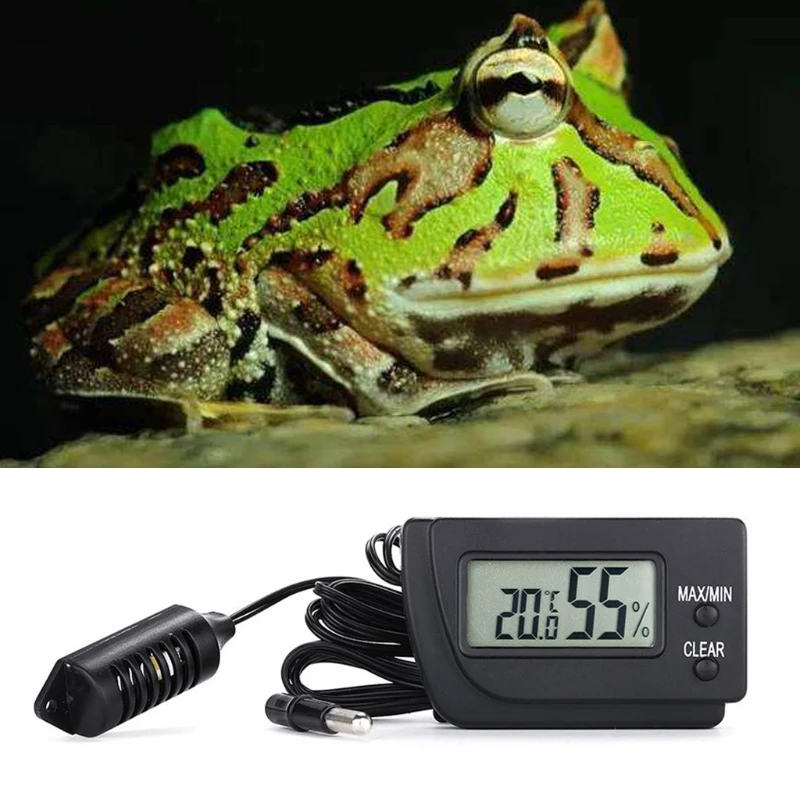 Digital Thermometer Hygrometer for Pet Lizard Tortoise Frog Reptile