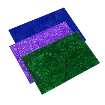 

NEW 3pcs/Pack 4Ply Scratch Plate Pearl Guitar Pickguard Sheet Blank Material Green Pearl/Blue Pearl/Purple Pearl 43x29 cm