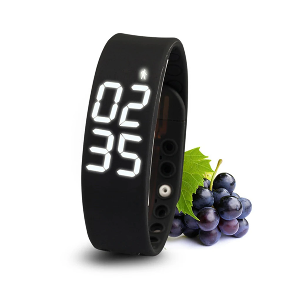 USB Charging 3D Pedometer Smart Bracelet Band Activity Tracker Fitness