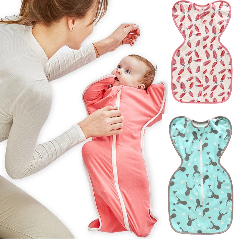 Us 9 74 40 Off 67cm Baby Sleeveless Sleeping Bags Newborn Wrap Cotton Receiving Blanket Spring Autumn Infant Sleep Sack Sleepwear For 0 6months In