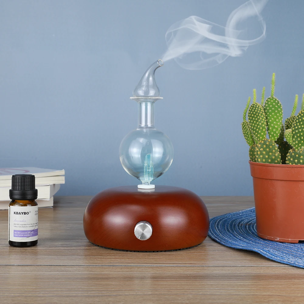 Aroma Air Purifier Wood and Glass Aromatherapy Diffuser Essential Oil