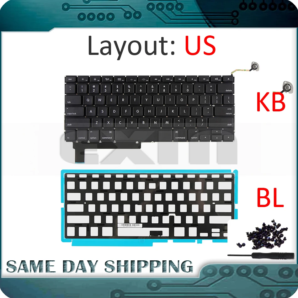 NEW Laptop A1286 Keyboard US English for Apple Macbook Pro 15'' A1286 US Keyboard With Backlight Backlit + Screws 2009-2012 Year NEW Laptop A1286 Keyboard US English for Apple Macbook Pro 15'' A1286 US Keyboard With Backlight Backlit + Screws 2009-2012 Year