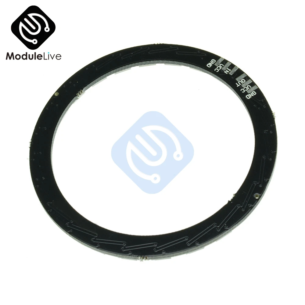 WS2812B модуль полосы 24 бит X WS2812 5050 RGB светодиодная кольцесветильник лампа с