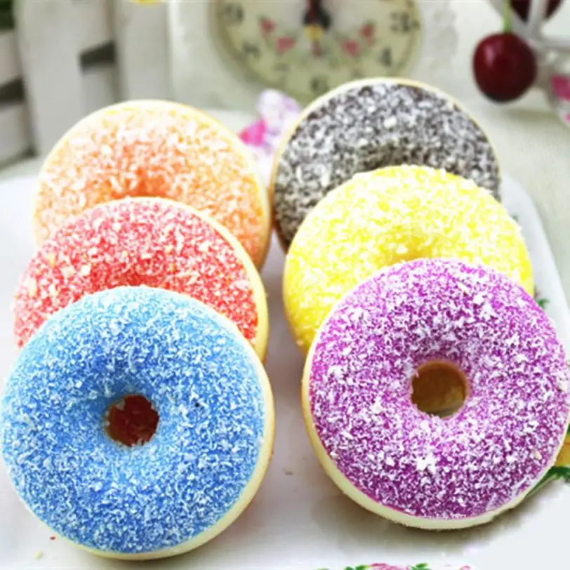 

Squishy Squeeze Stress Reliever Soft Colourful Doughnut Scented Slow Rising Toys toys for children squishy boys squishi #25