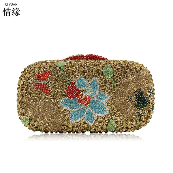 XIYUAN брендовый Кошелек для монет с золотыми кристаллами женские кошельки