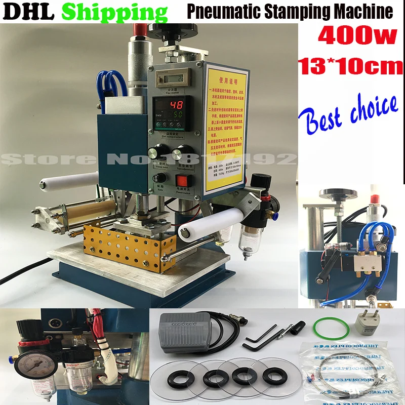 DHL ship1PC Pneumatic hot stamping machine Leather