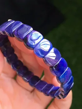 

Genuine Natural Blue Sugilite Bracelets For Women Female Stretch South Africa Crystal Rectangle Beads Bangle AAAAA Certificate