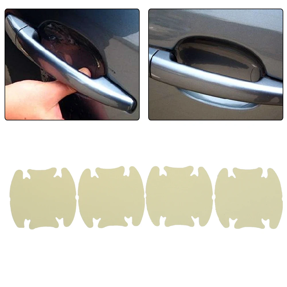 

4Pcs/Set White Transparent Car SUV Side Door Edge Protector Protective Strip Scrape Guard Bumper Guards Handle Cover Car Styling