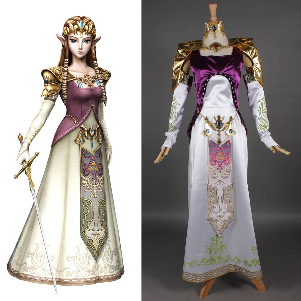 Легенда о Зельде Косплей Костюм для взрослых принцесса Zelda костюм для женщин Хэллоуин Карнавал Вечеринка нарядное платье полный комплект на заказ