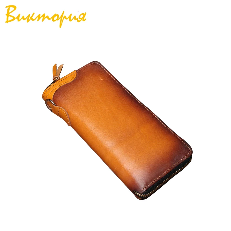 

CHARA'S high quality crazy-horse leather wallet men/women 100% Genuine Leather Cow Leather Money Clips Business mens Clutch