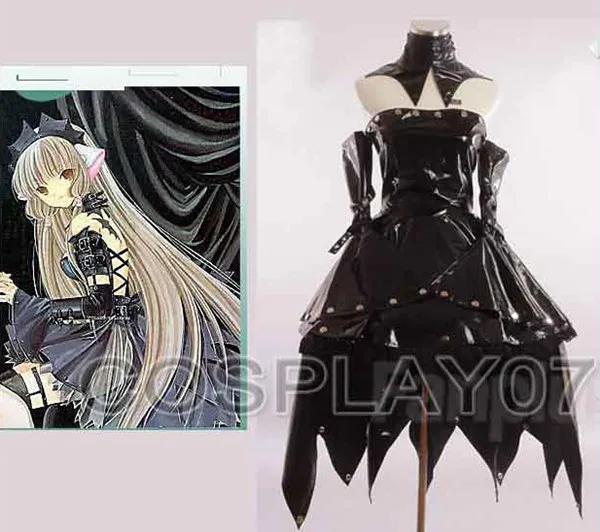 

Anime Gothic Lolita Chobits chii (black2) Cosplay Chobits chi Dress Costume Party Dress Action Figure Chobits chii Any Size