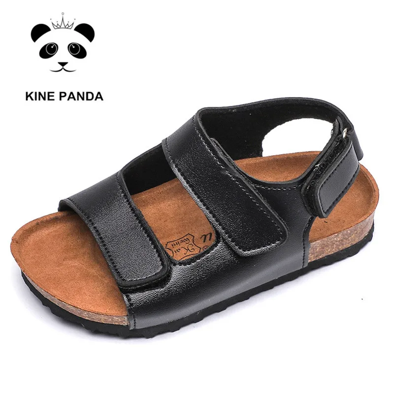 

KINE PANDA Summer Sandals Kids Cork Boys Sandals Big Girls Teen School Student Children Flat Shoes 24-34